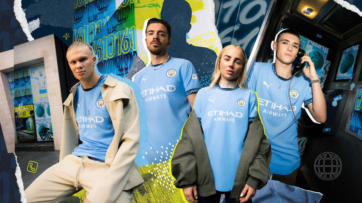 MANCHESTER CALLING PUMA MANCHESTER CITY LAUNCH THE 24 25 HOME KIT INSPIRED BY THE 0161 DIALLING CODE PUMA