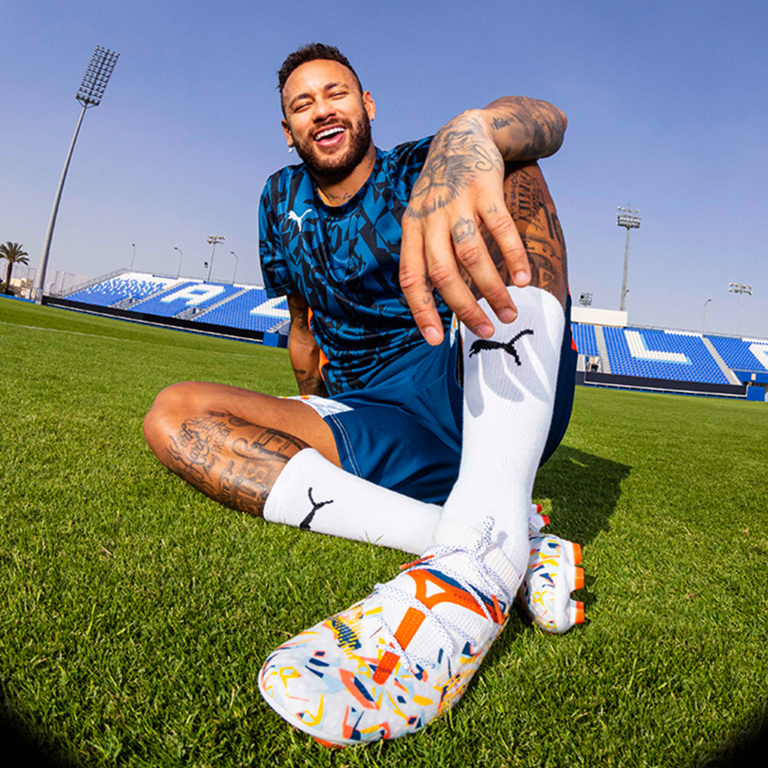 Neymar hanging out on the field