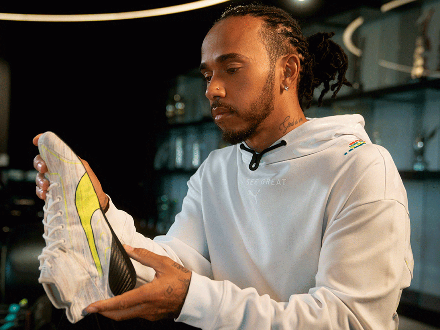 PUMA designs special edition race boot for Lewis Hamilton as part of the  “Only See Great” brand campaign | PUMA®