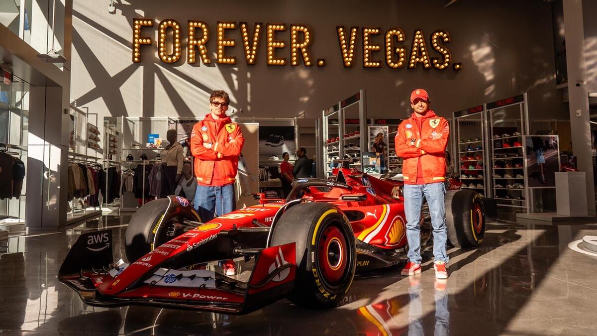  Charles Leclerc and Carlos Sainz in Las Vegas