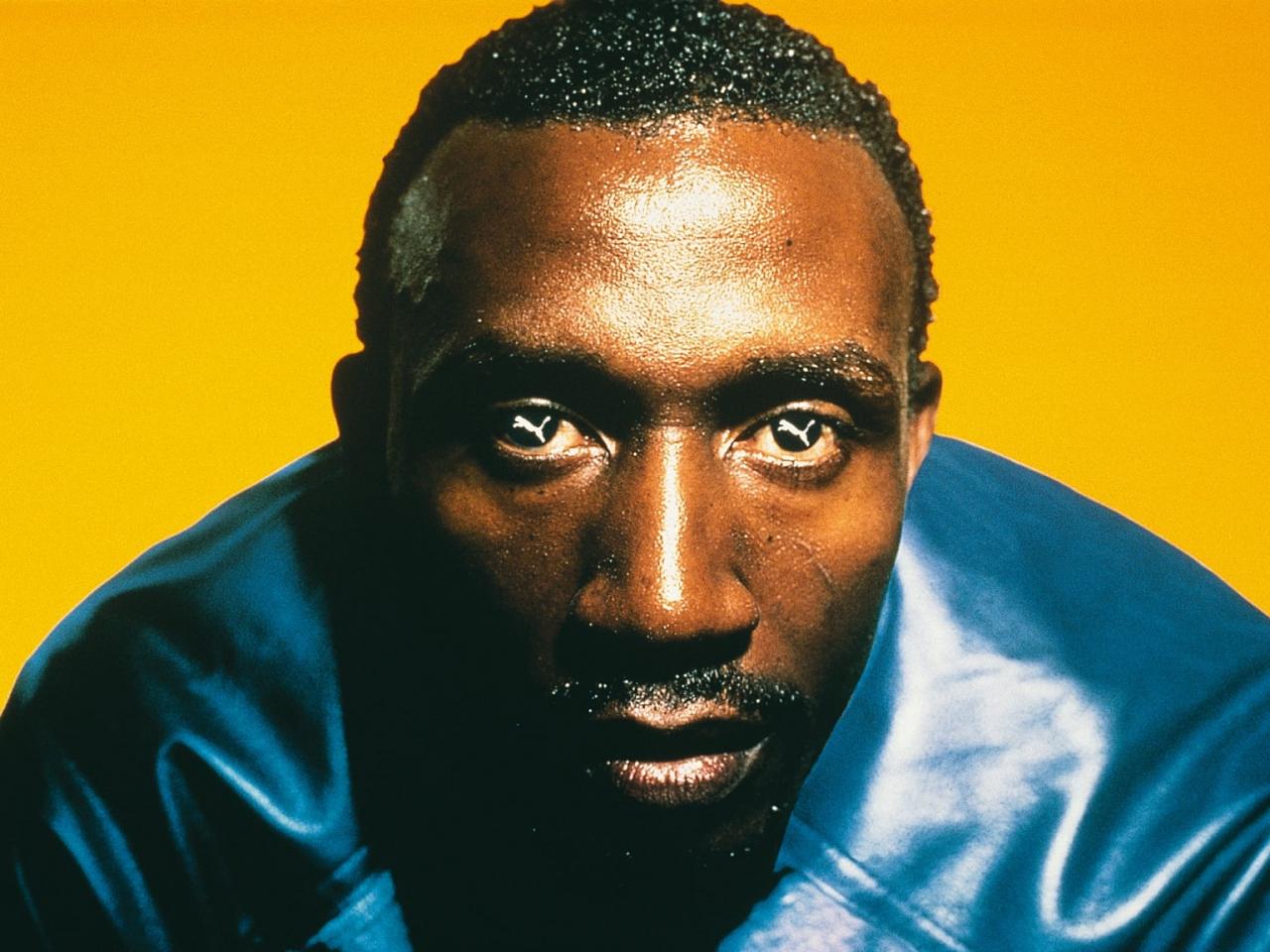 Linford Christie in PUMA contact lenses