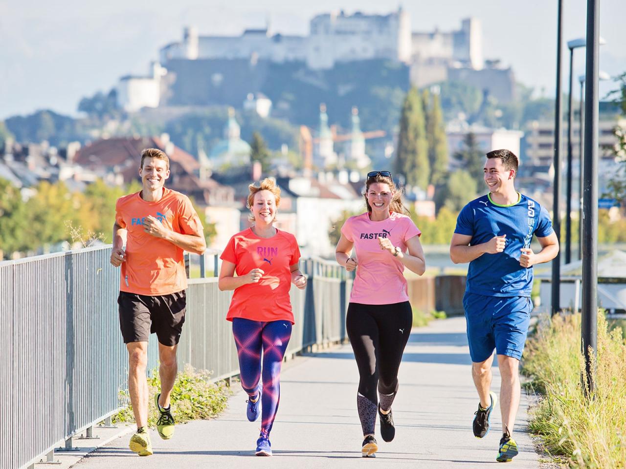four runners in Austria