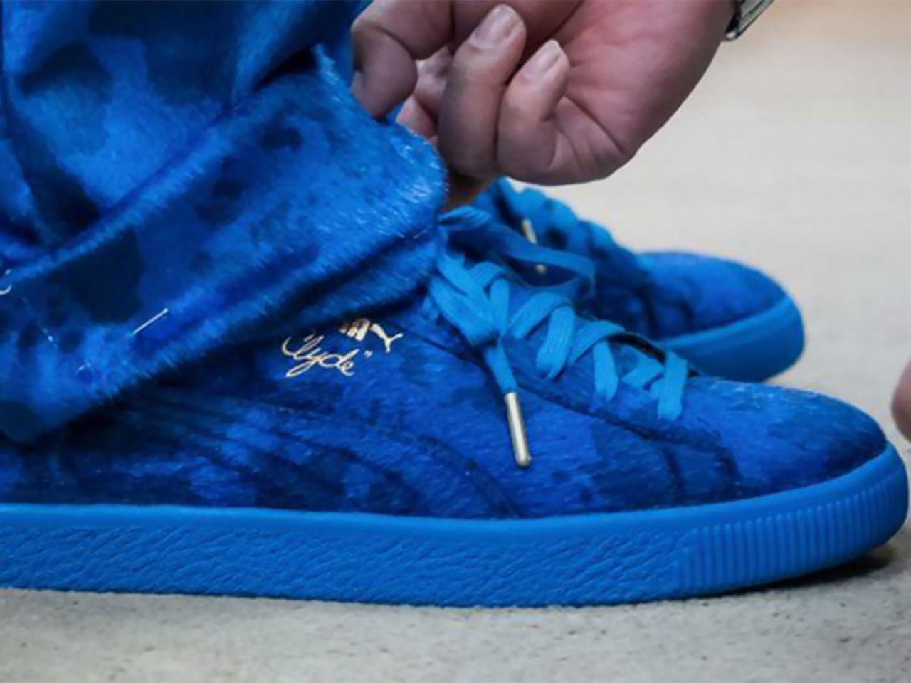 blue PUMA sneaker
