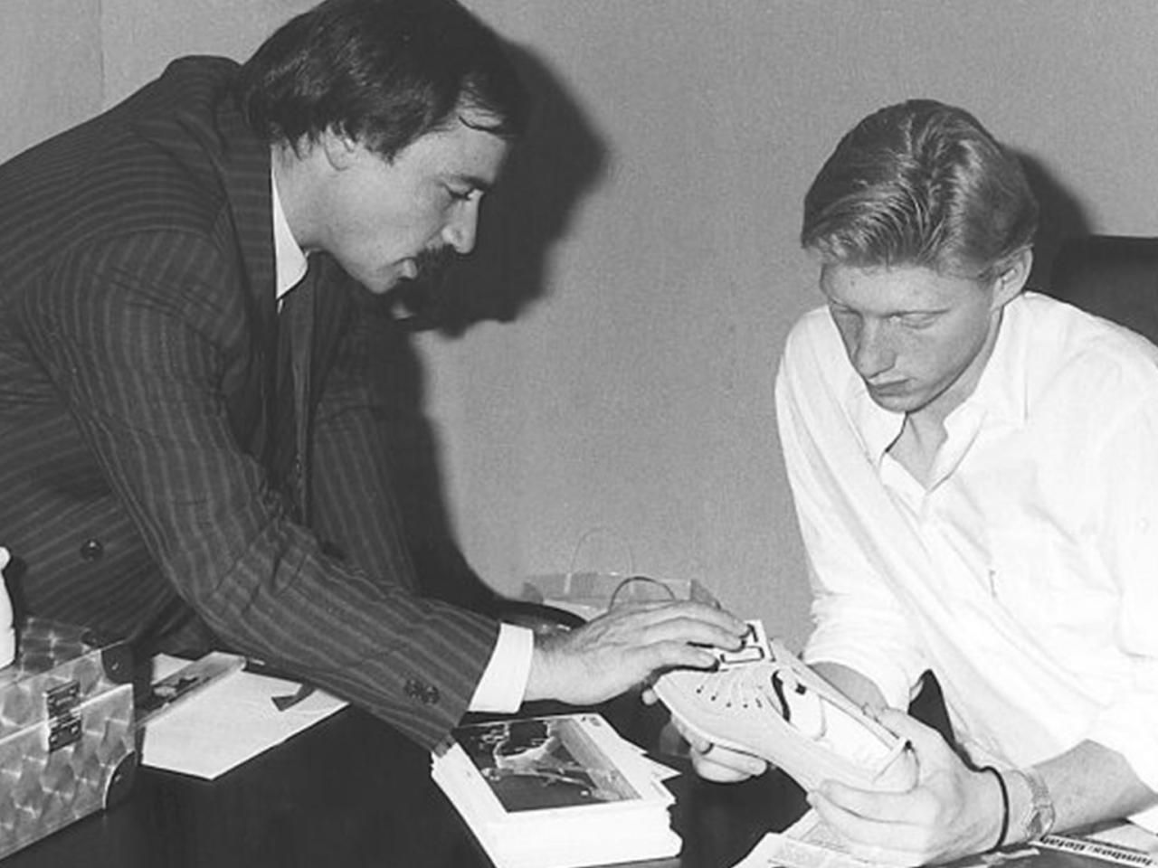 Boris Becker and Helmut Fischer