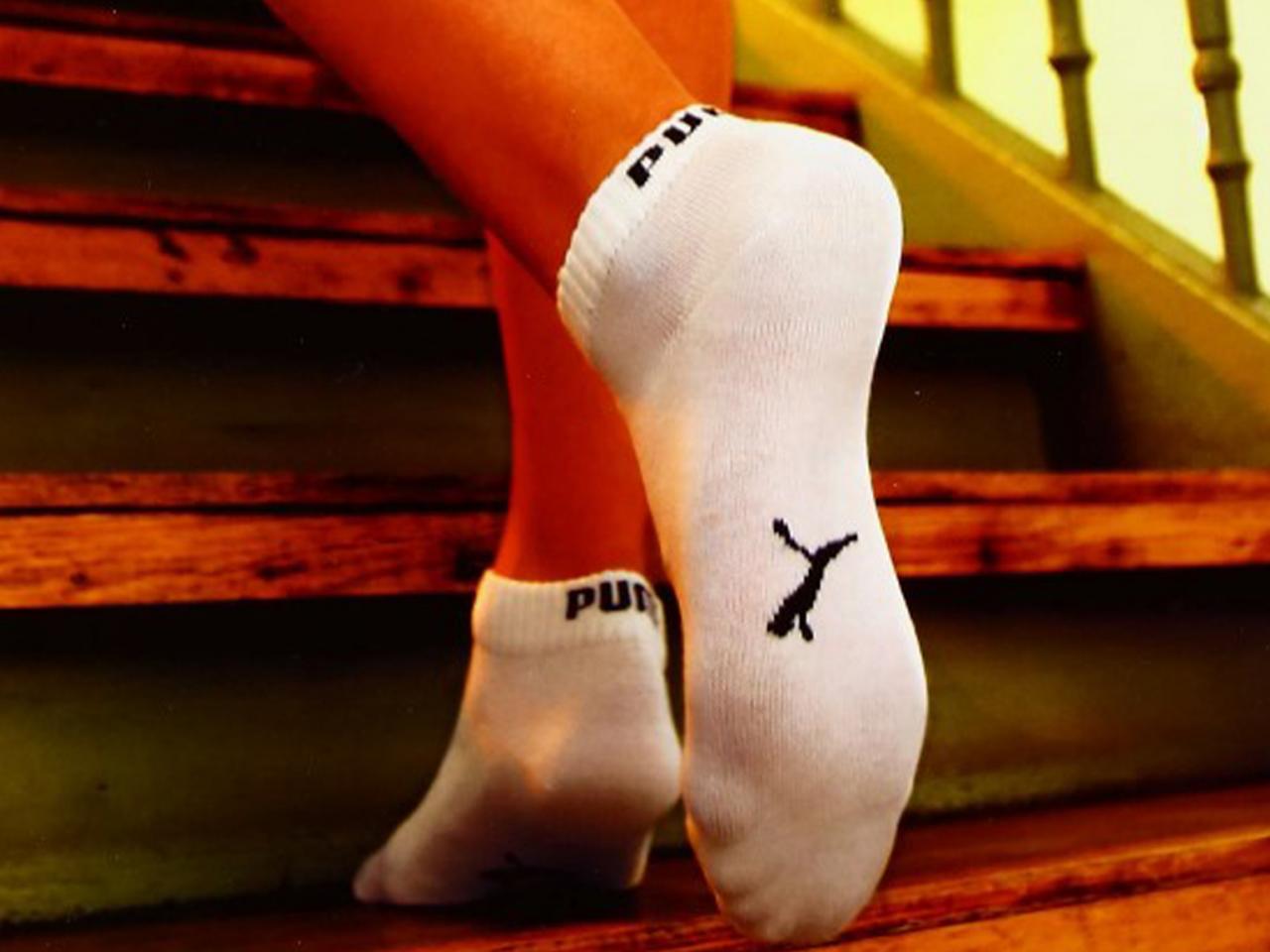 One Step at a Time Inspirational Design Printed on Socks - White